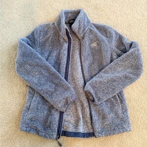 The North Face womens Heathered blue Fleece Jacket.  Size medium